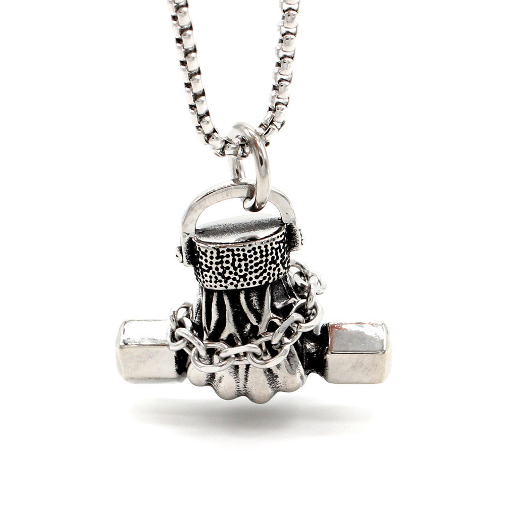 Iron Grip Dumbbell Necklace – Unbreakable Strength