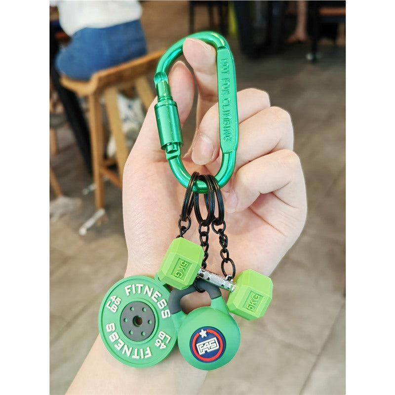 Barbell & Kettlebell Keychain