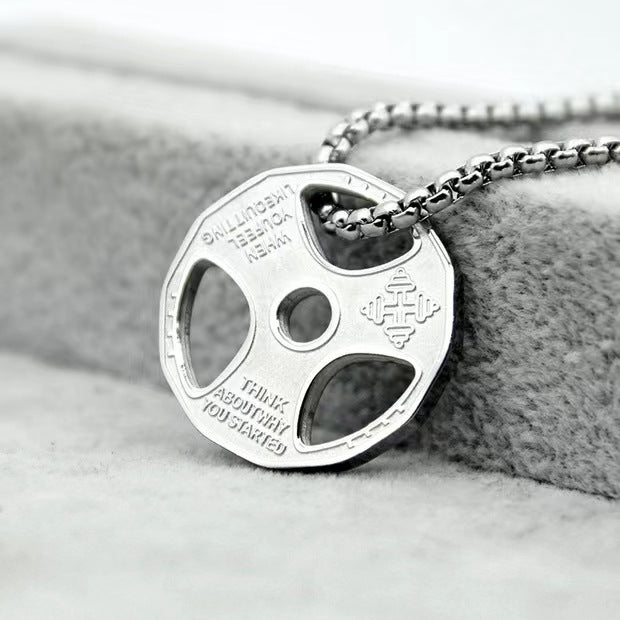 Barbell Fitness Necklace