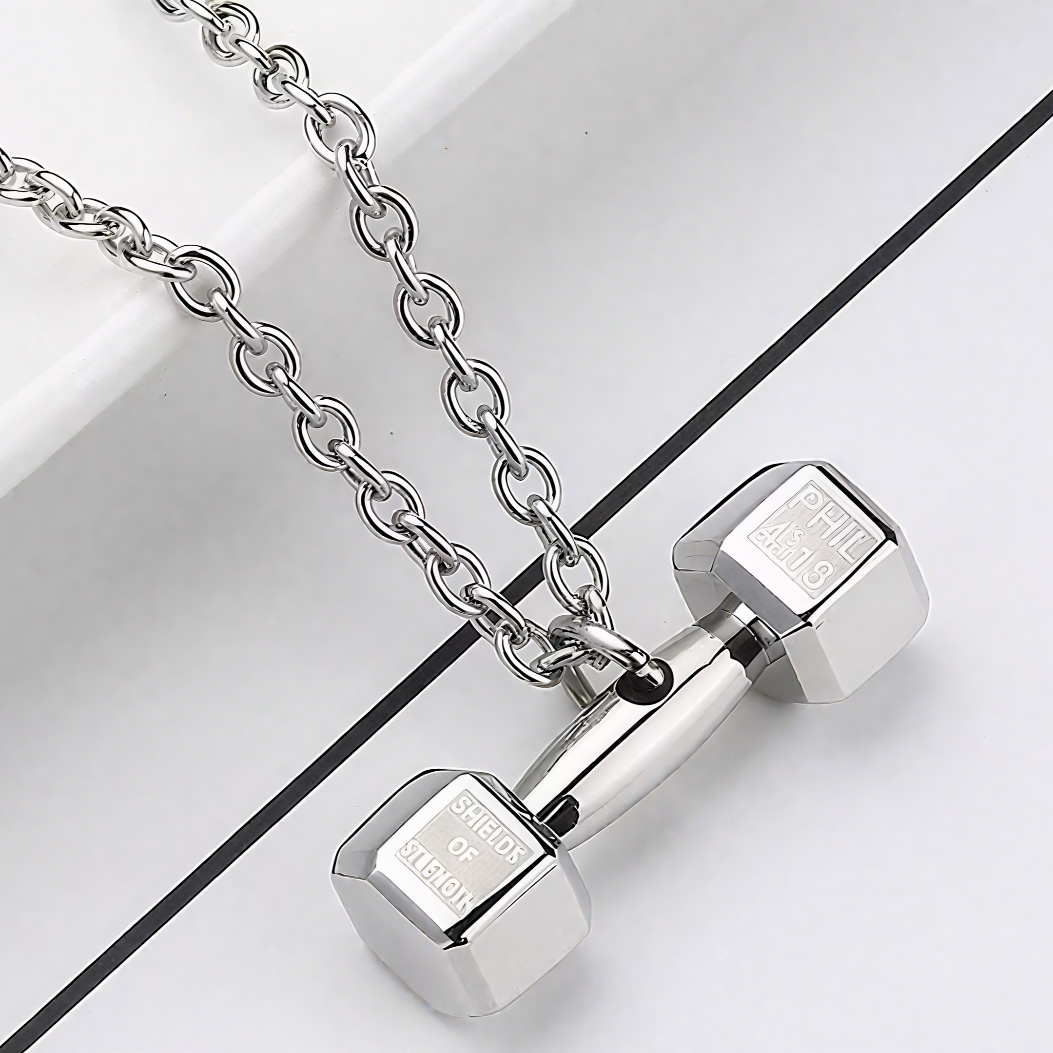 Dumbbell Fitness Necklace