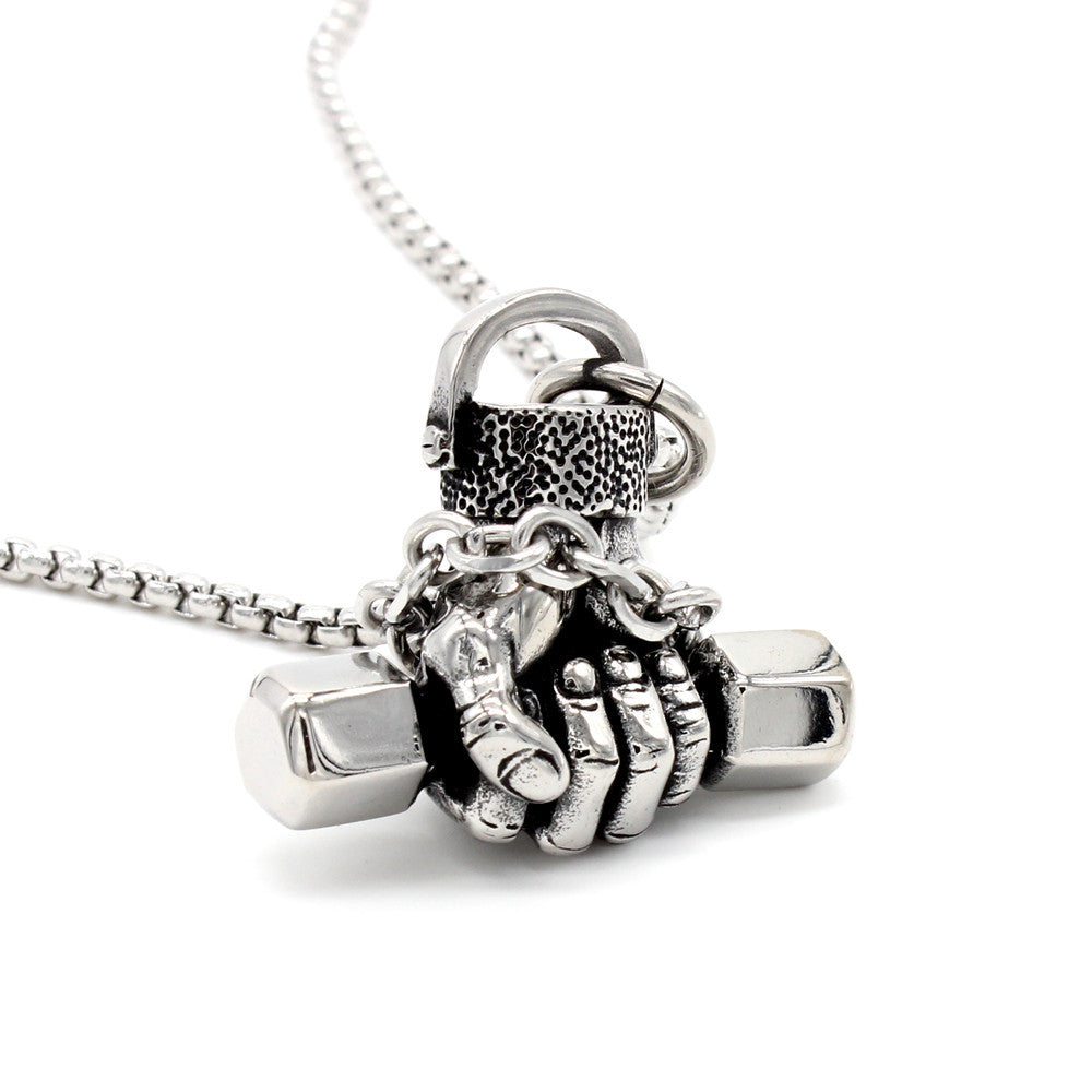 Iron Grip Dumbbell Necklace – Unbreakable Strength