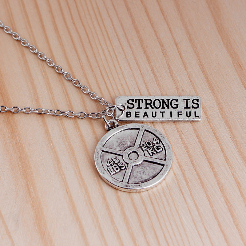 Barbell Plate & Tag Necklace – Strong Is Beautiful