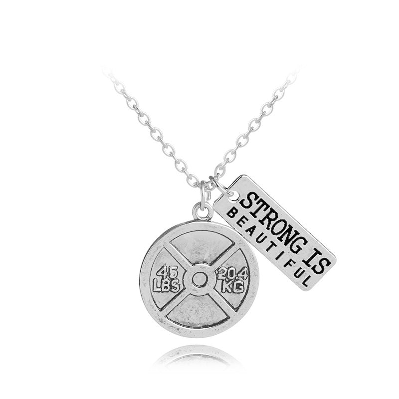 Barbell Plate & Tag Necklace – Strong Is Beautiful