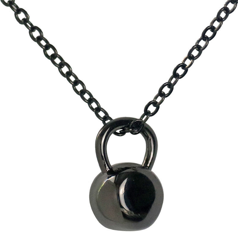 Mini Kettlebell Pendant Necklace