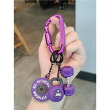 Barbell & Kettlebell Keychain