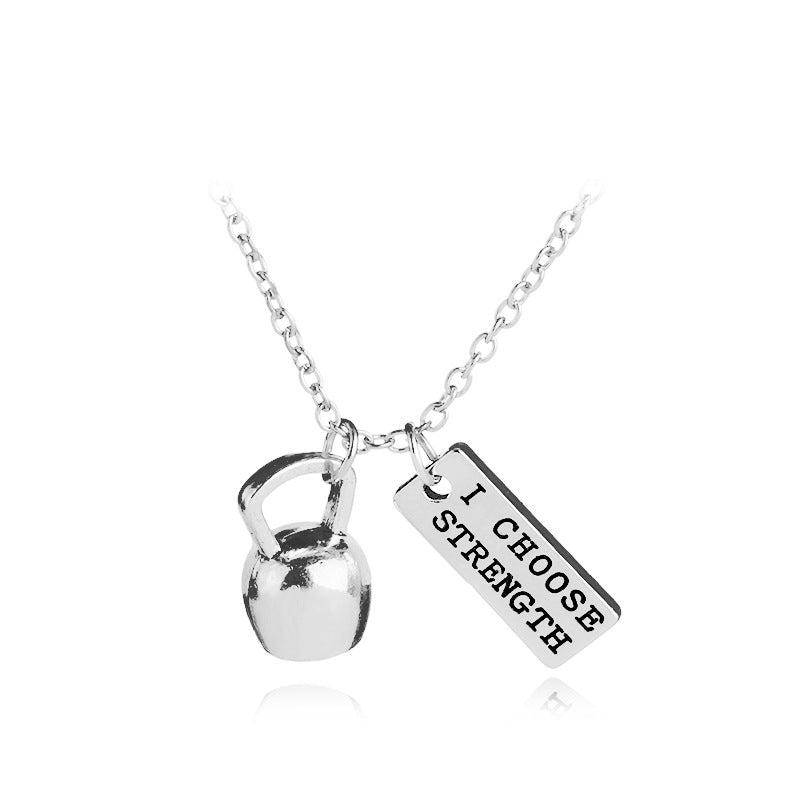 Kettlebell & Tag Necklace – Motivation You Can Wear
