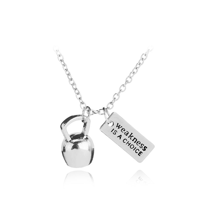 Kettlebell & Tag Necklace – Motivation You Can Wear