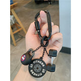Barbell & Kettlebell Keychain