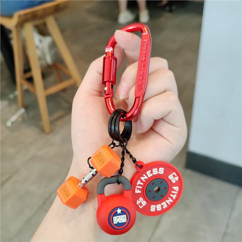 Barbell & Kettlebell Keychain